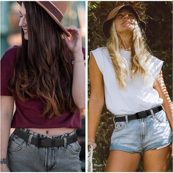 Elastic Braided Stretch Mens Golf Casual Jeans Belts Woven 1 3/8"Nylon WorkBelts - Picture 2 of 7